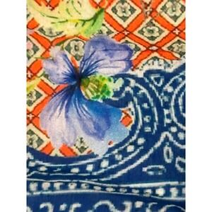 Vintage Anthropologie Multicolor Floral Paisley Rayon Scarf Shawl